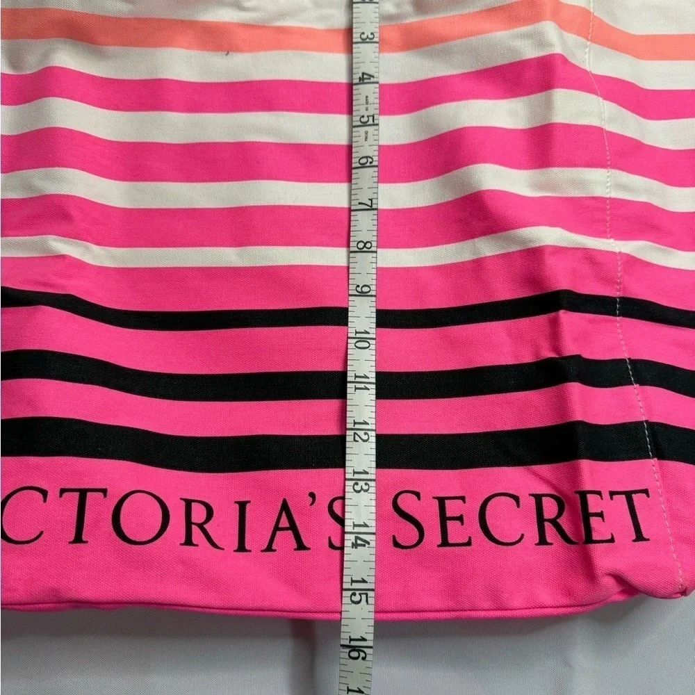 Victoria's Secret Pink and Black Striped Tote